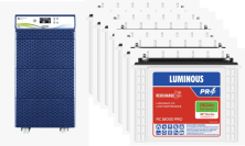 Luminous Optiums 11000+(10KVA/120V) + RC 18000PRO -150AH BATTERIES *10Nos